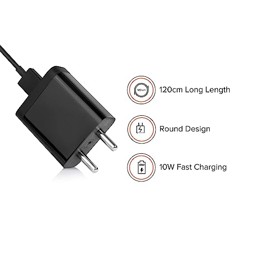 Mi 5V Charger|10W Wall Charger with USB Cable|Compatible for Mobile, Headphones, TWS, Game Console, Power Banks|Fast Charging + Quick Data Transfer+BIS Certified|(Adapter+USB to Micro USB Cable)-Black Mi 5V Charger|10W Wall Charger with USB Cable|Compatible for Mobile, Headphones, TWS, Game Console, Power Banks|Fast Charging + Quick Data Transfer+BIS Certified|(Adapter+USB to Micro USB Cable)-Black